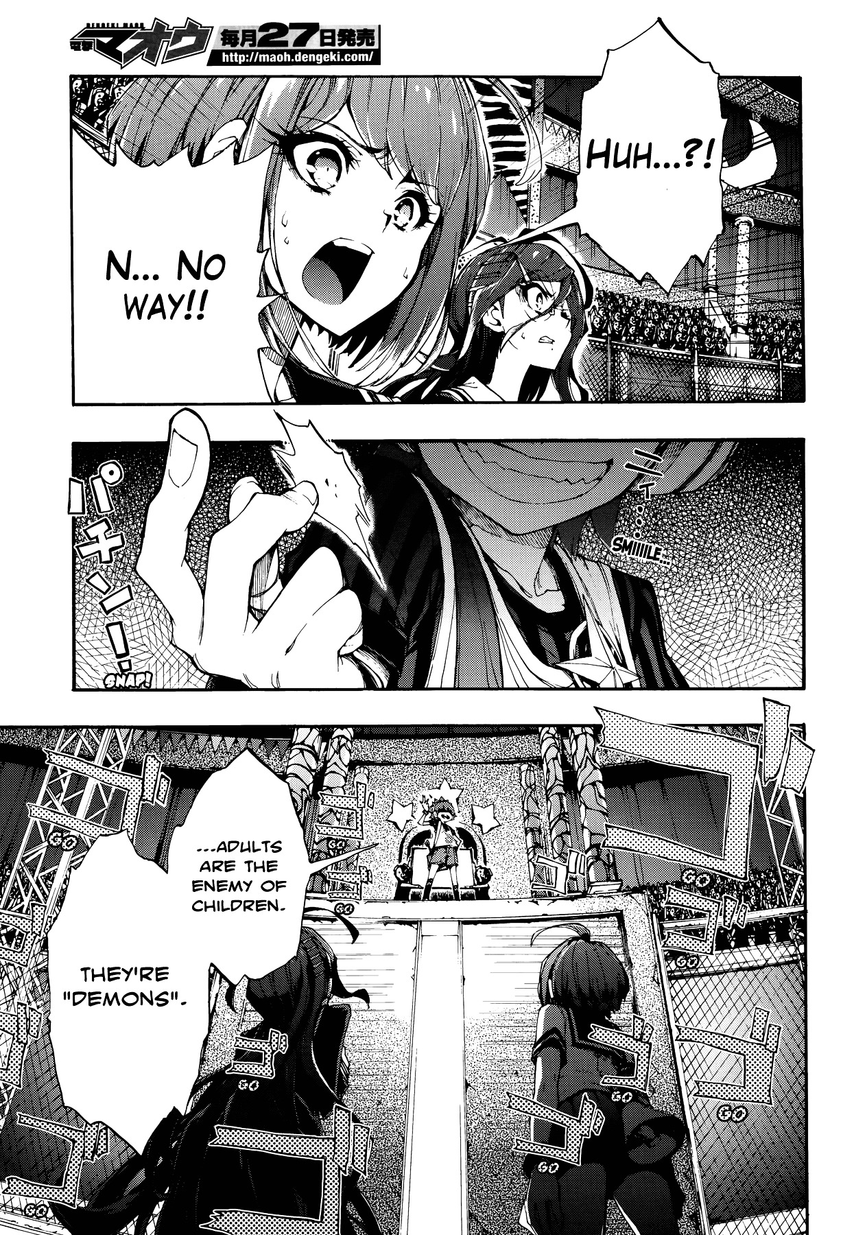 Zettai Zetsubou Shoujo - Danganronpa Another Episode - Genocider Mode Chapter 1 page 36 - Chapter 1 : The Demon that Cries Out Love from the Depths of Hell