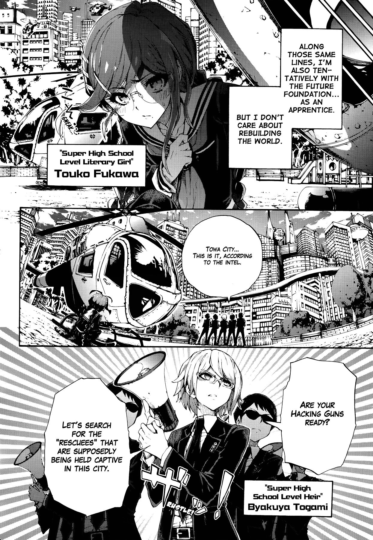 Zettai Zetsubou Shoujo - Danganronpa Another Episode - Genocider Mode Chapter 1 page 4 - Chapter 1 : The Demon that Cries Out Love from the Depths of Hell