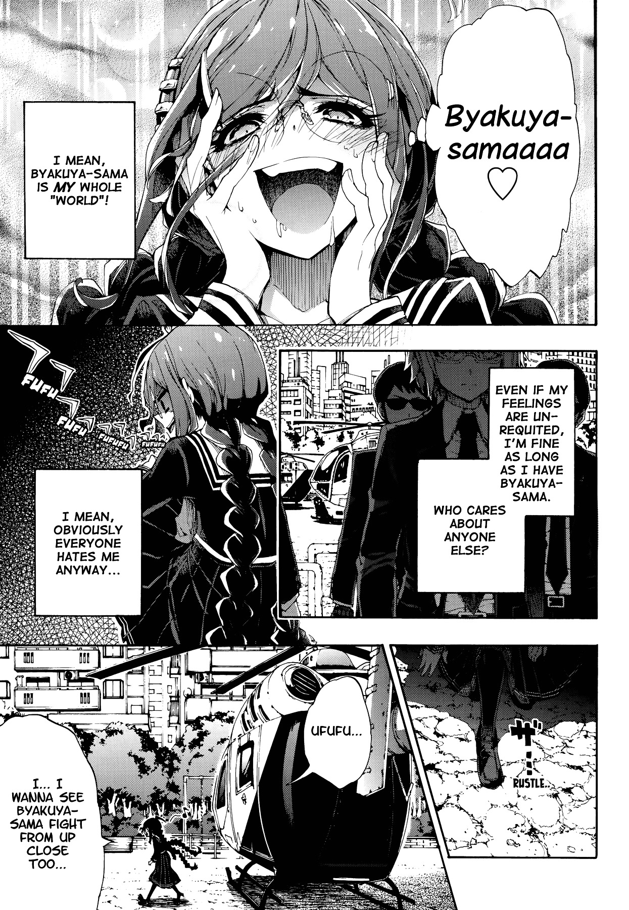 Zettai Zetsubou Shoujo - Danganronpa Another Episode - Genocider Mode Chapter 1 page 5 - Chapter 1 : The Demon that Cries Out Love from the Depths of Hell