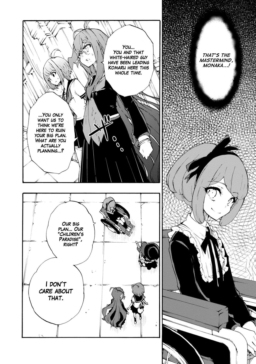 Zettai Zetsubou Shoujo - Danganronpa Another Episode - Genocider Mode Chapter 10 page 14 - Chapter 10: Ultimate Weapon XX