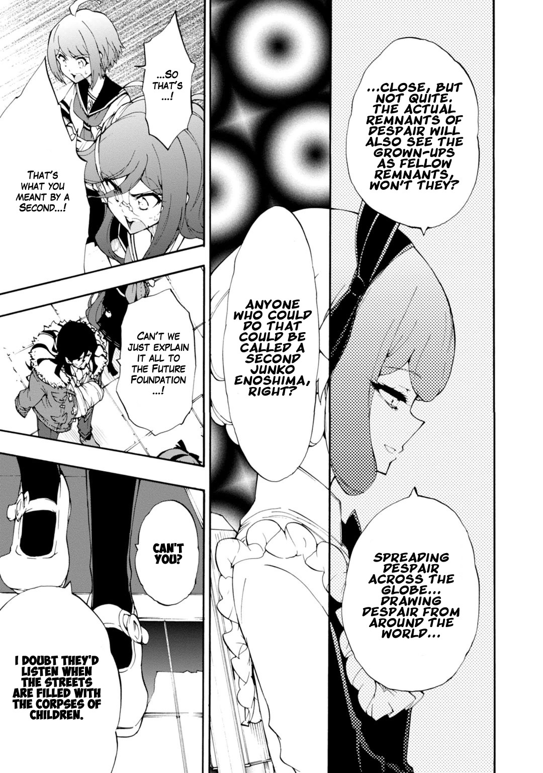 Zettai Zetsubou Shoujo - Danganronpa Another Episode - Genocider Mode Chapter 10 page 27 - Chapter 10: Ultimate Weapon XX