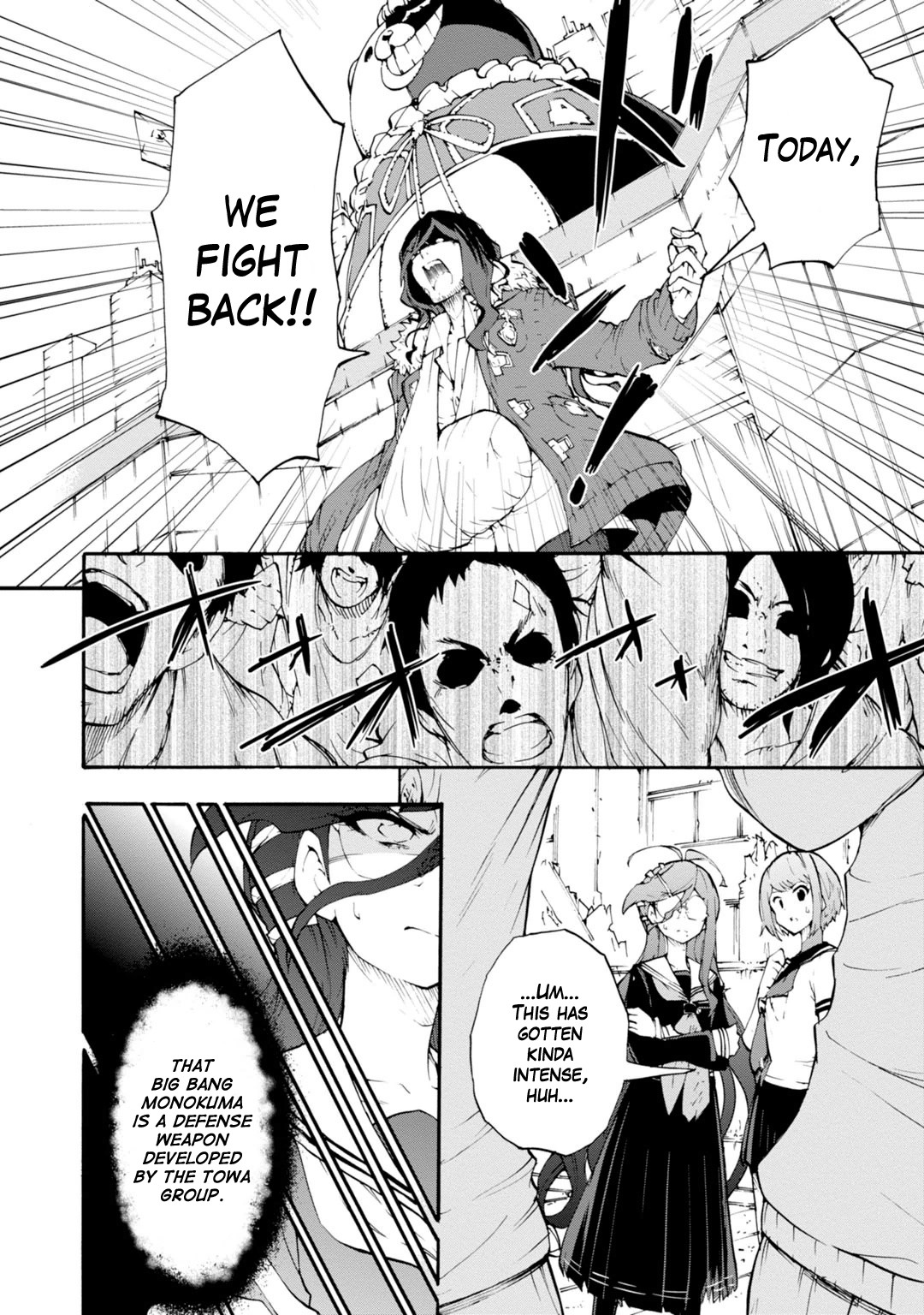 Zettai Zetsubou Shoujo - Danganronpa Another Episode - Genocider Mode Chapter 10 page 4 - Chapter 10: Ultimate Weapon XX