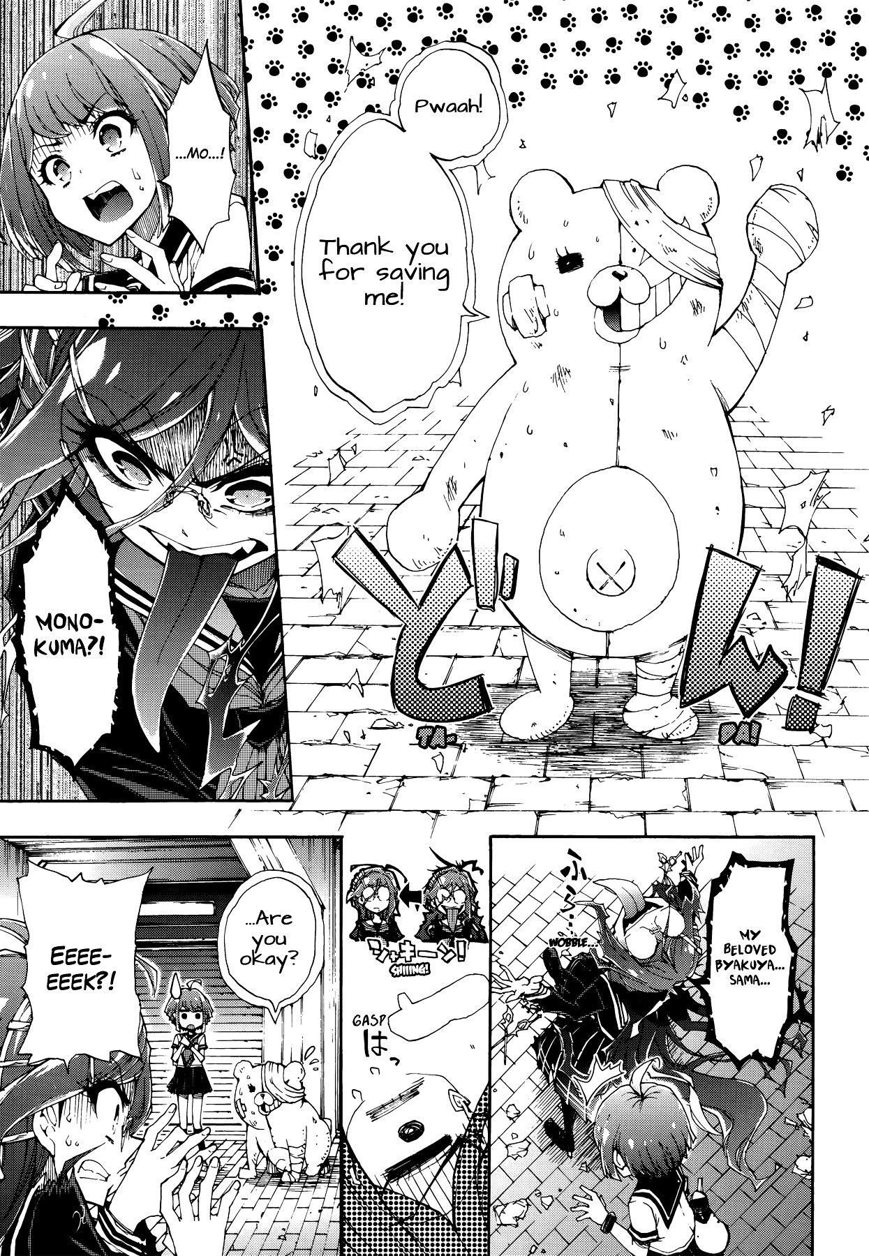 Zettai Zetsubou Shoujo - Danganronpa Another Episode - Genocider Mode Chapter 2 page 13 - Chapter 2 : A Reply to Consolation