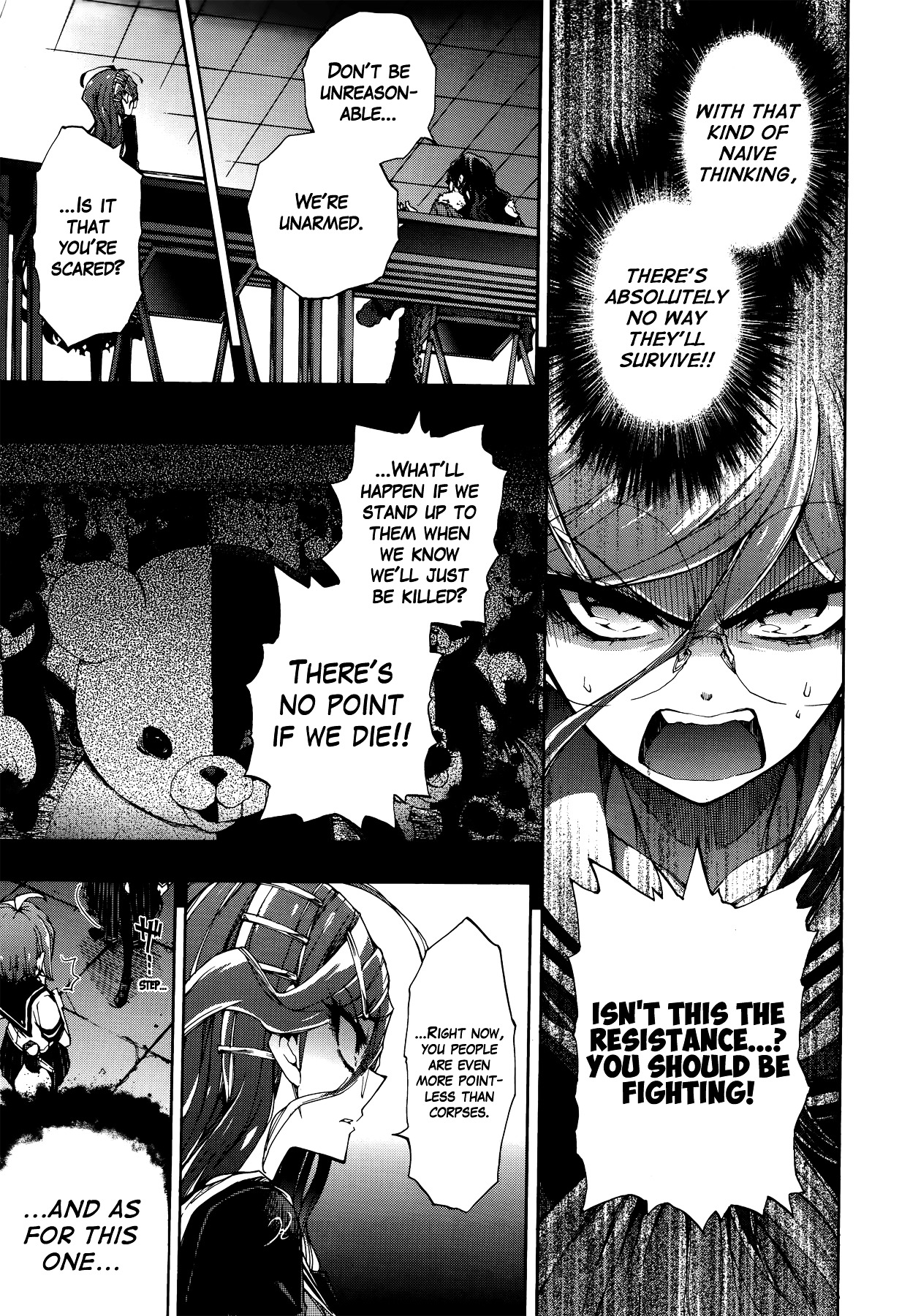 Zettai Zetsubou Shoujo - Danganronpa Another Episode - Genocider Mode Chapter 2 page 24 - Chapter 2 : A Reply to Consolation