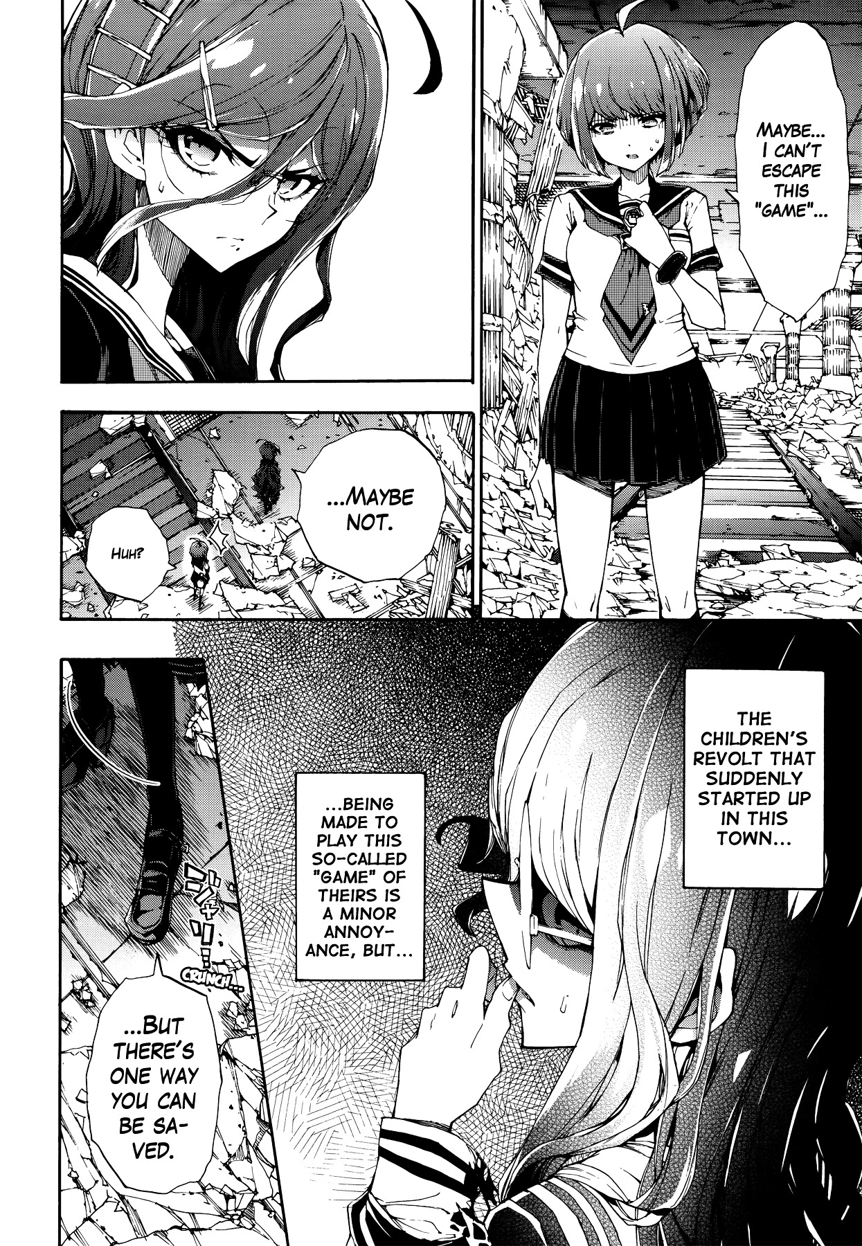 Zettai Zetsubou Shoujo - Danganronpa Another Episode - Genocider Mode Chapter 2 page 6 - Chapter 2 : A Reply to Consolation