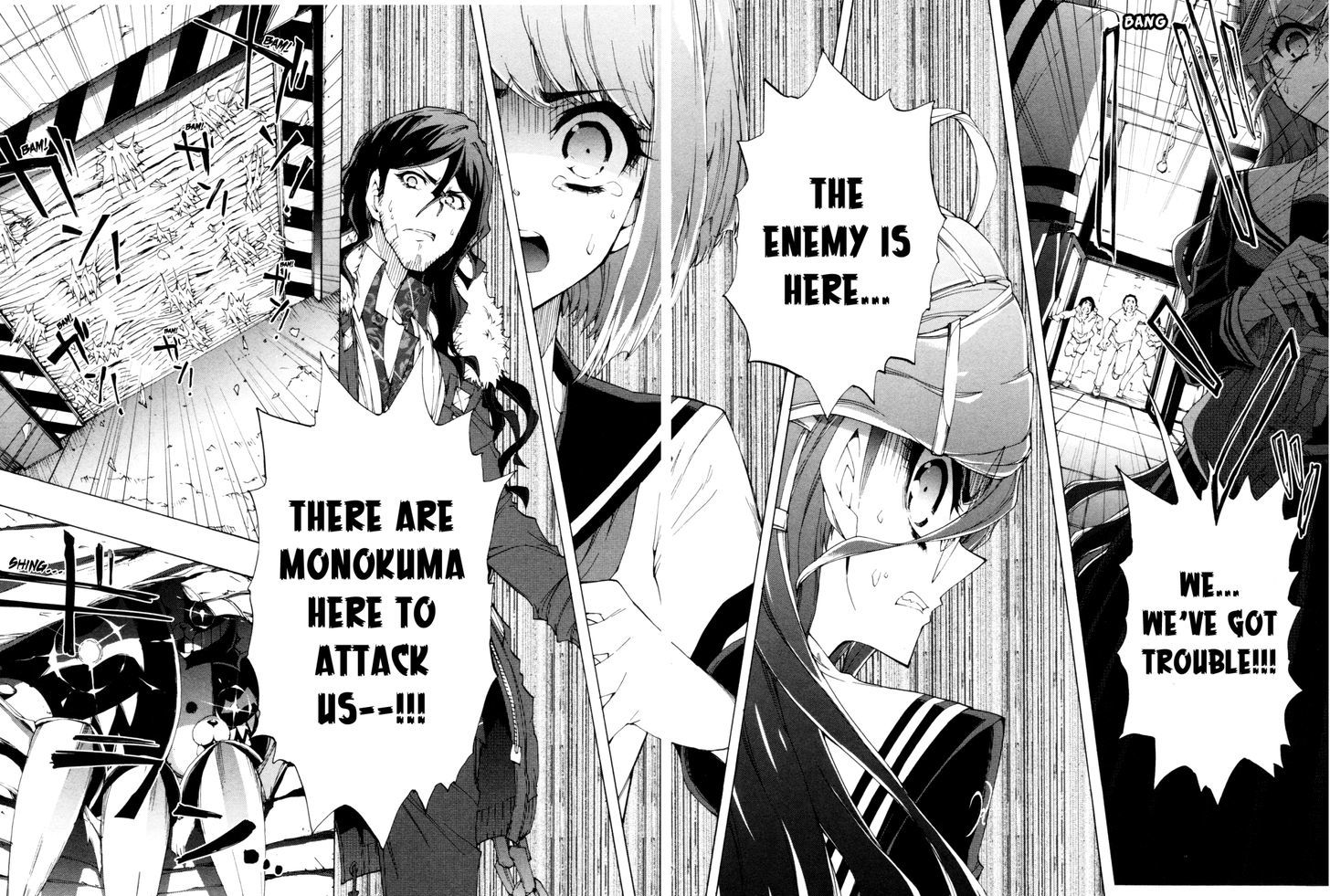Zettai Zetsubou Shoujo - Danganronpa Another Episode - Genocider Mode Chapter 4 page 28 - Chapter 4 : Abnormality on the Girls' Front Line(Fixed)