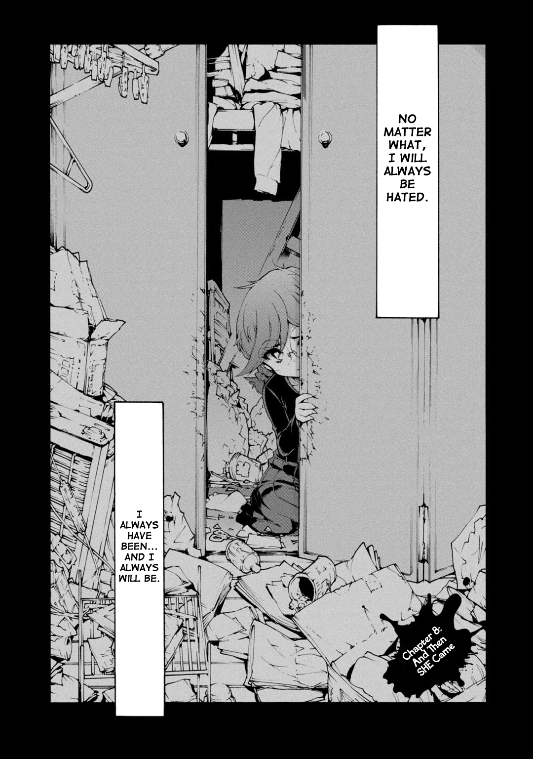 Zettai Zetsubou Shoujo - Danganronpa Another Episode - Genocider Mode Chapter 8 page 1 - Chapter 8: And then SHE Came