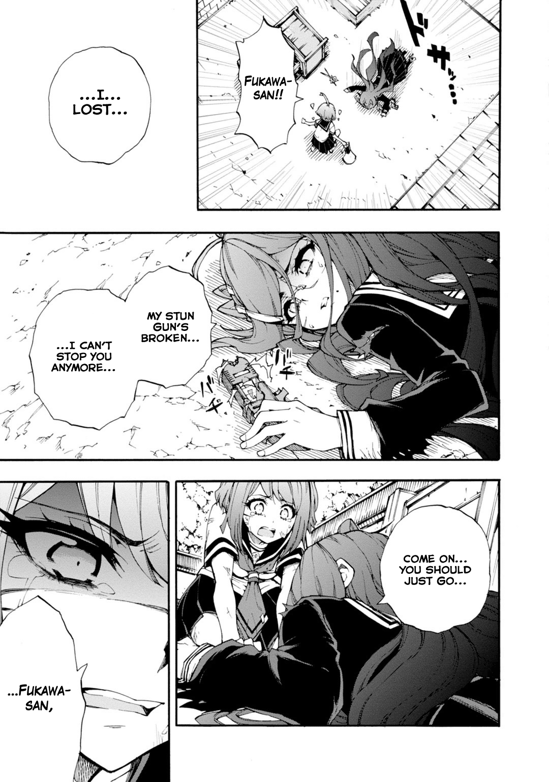 Zettai Zetsubou Shoujo - Danganronpa Another Episode - Genocider Mode Chapter 8 page 17 - Chapter 8: And then SHE Came