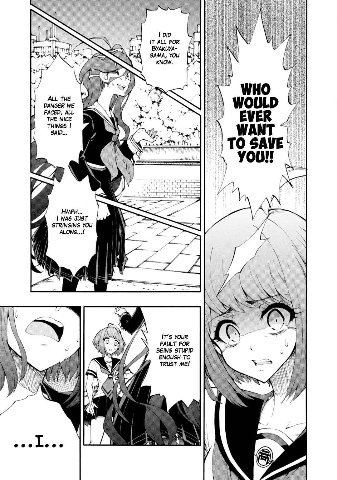 Zettai Zetsubou Shoujo - Danganronpa Another Episode - Genocider Mode Chapter 8 page 9 - Chapter 8: And then SHE Came