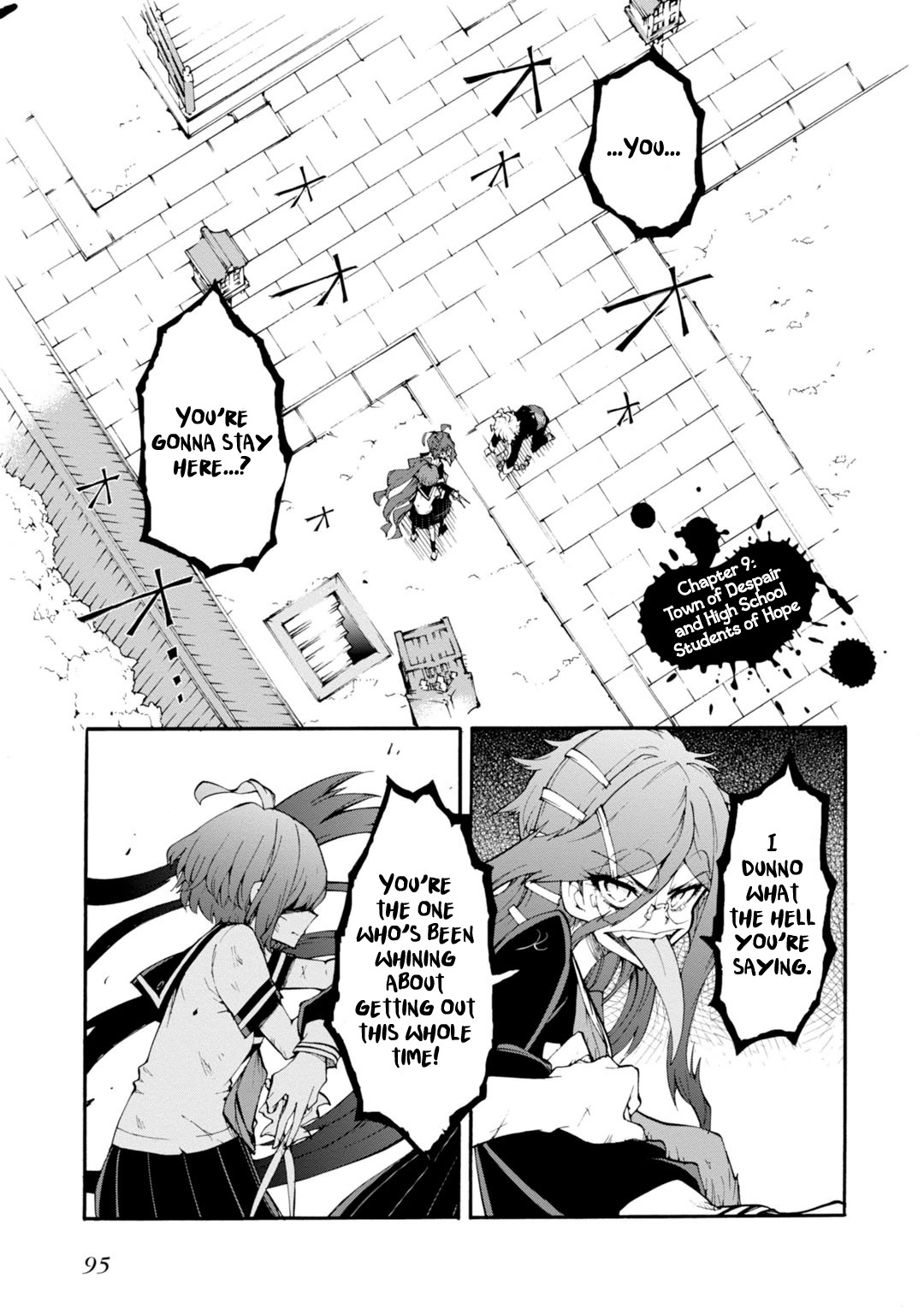 Zettai Zetsubou Shoujo - Danganronpa Another Episode - Genocider Mode Chapter 9 page 1 - Chapter 9: Town of Despair and High School Students of Hope