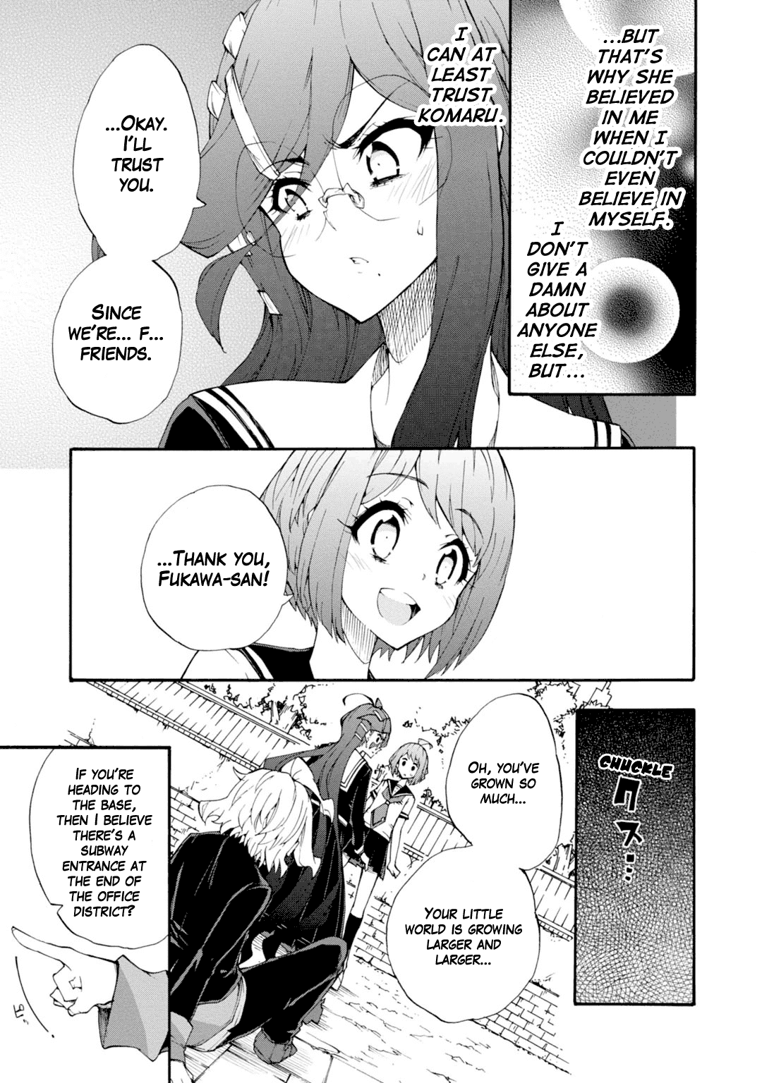 Zettai Zetsubou Shoujo - Danganronpa Another Episode - Genocider Mode Chapter 9 page 13 - Chapter 9: Town of Despair and High School Students of Hope