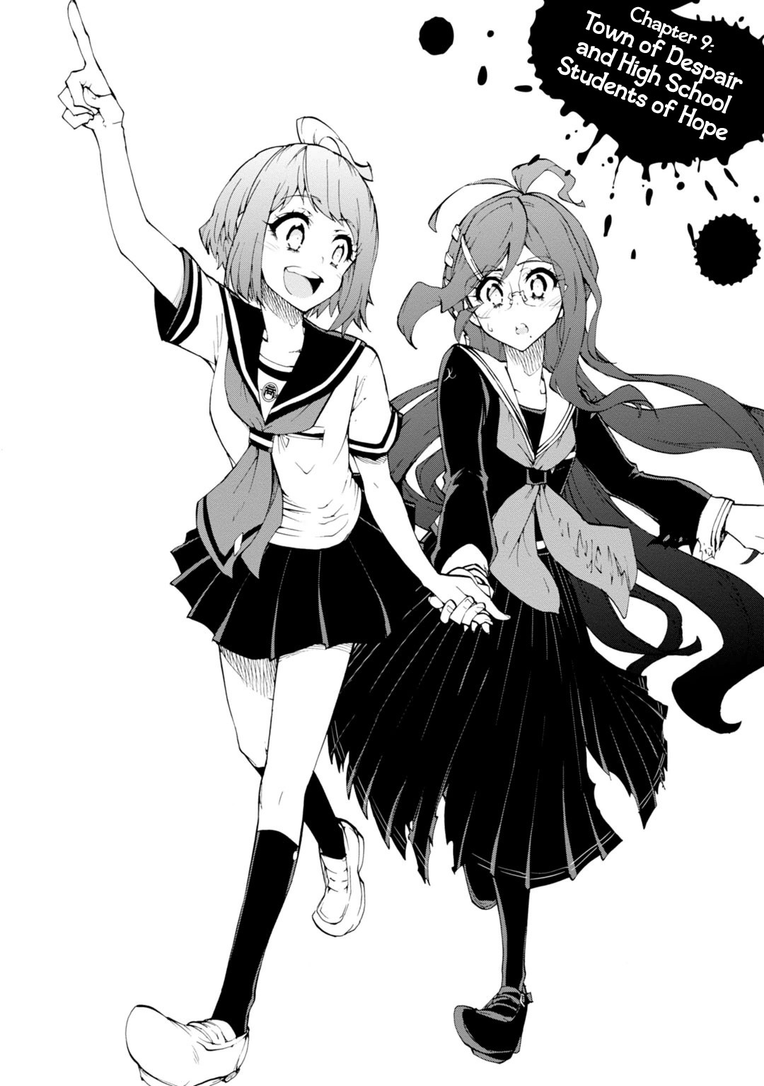 Zettai Zetsubou Shoujo - Danganronpa Another Episode - Genocider Mode Chapter 9 page 2 - Chapter 9: Town of Despair and High School Students of Hope