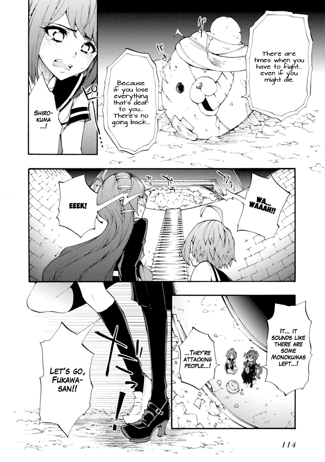 Zettai Zetsubou Shoujo - Danganronpa Another Episode - Genocider Mode Chapter 9 page 20 - Chapter 9: Town of Despair and High School Students of Hope
