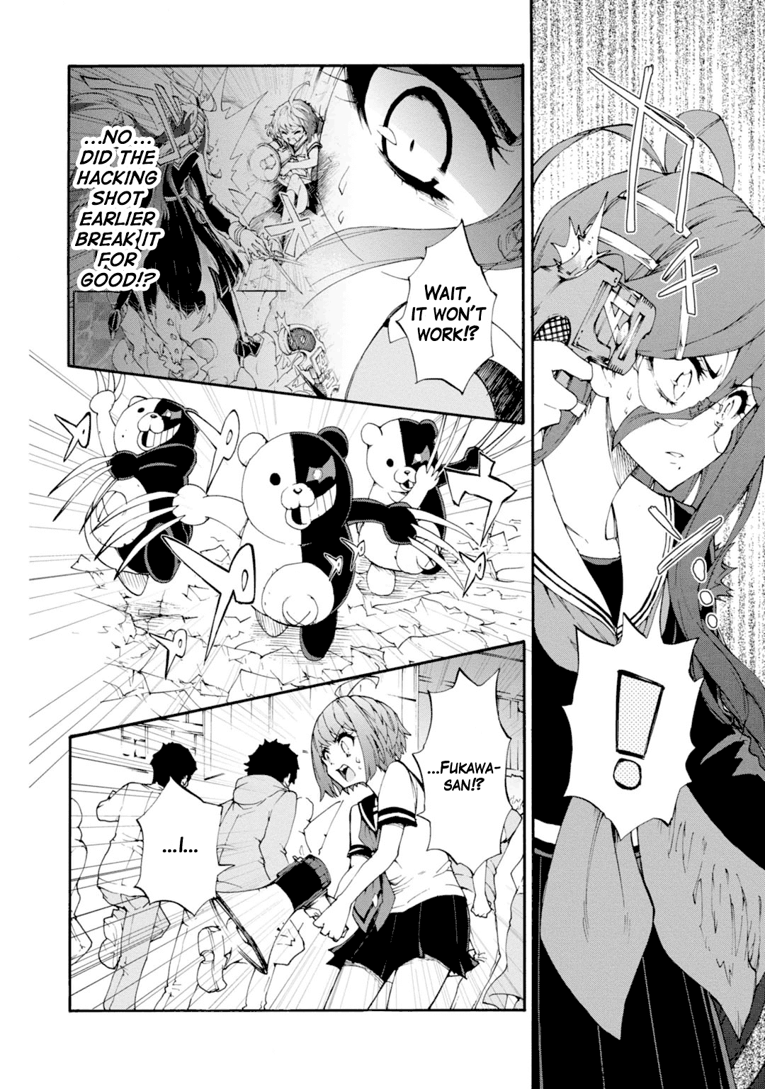 Zettai Zetsubou Shoujo - Danganronpa Another Episode - Genocider Mode Chapter 9 page 22 - Chapter 9: Town of Despair and High School Students of Hope