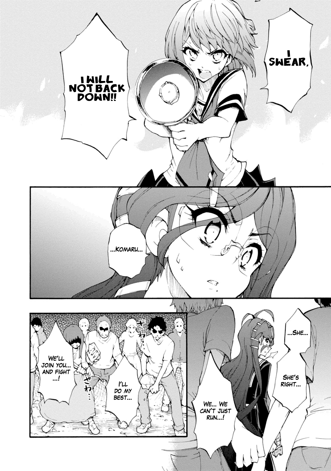Zettai Zetsubou Shoujo - Danganronpa Another Episode - Genocider Mode Chapter 9 page 26 - Chapter 9: Town of Despair and High School Students of Hope