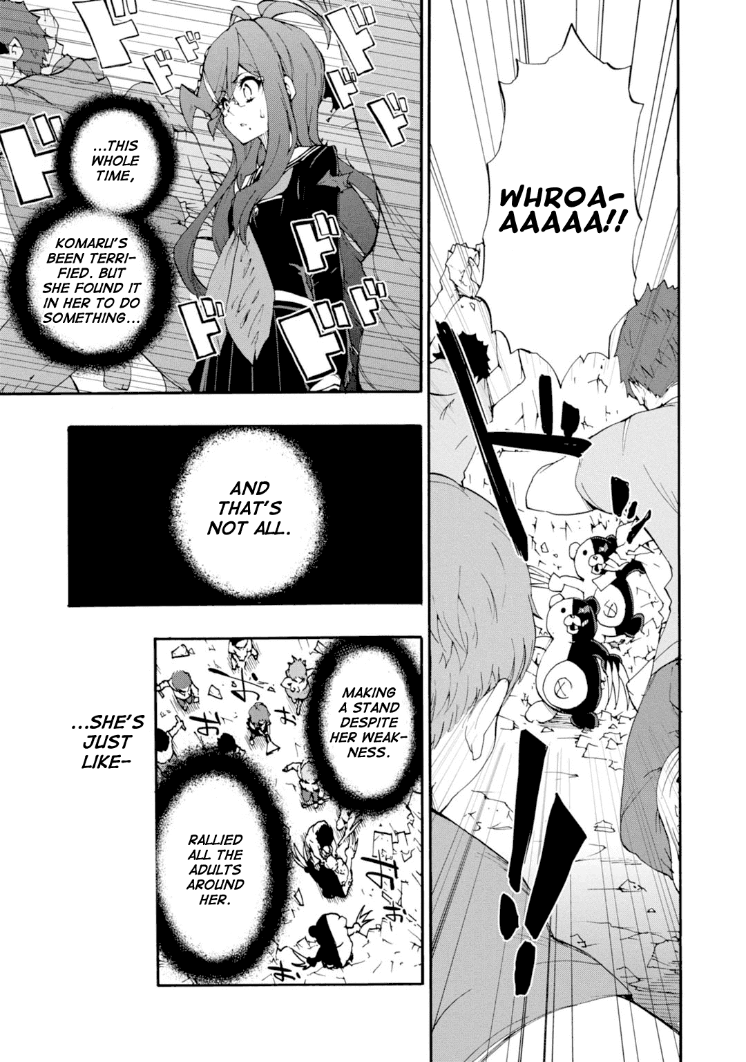 Zettai Zetsubou Shoujo - Danganronpa Another Episode - Genocider Mode Chapter 9 page 27 - Chapter 9: Town of Despair and High School Students of Hope