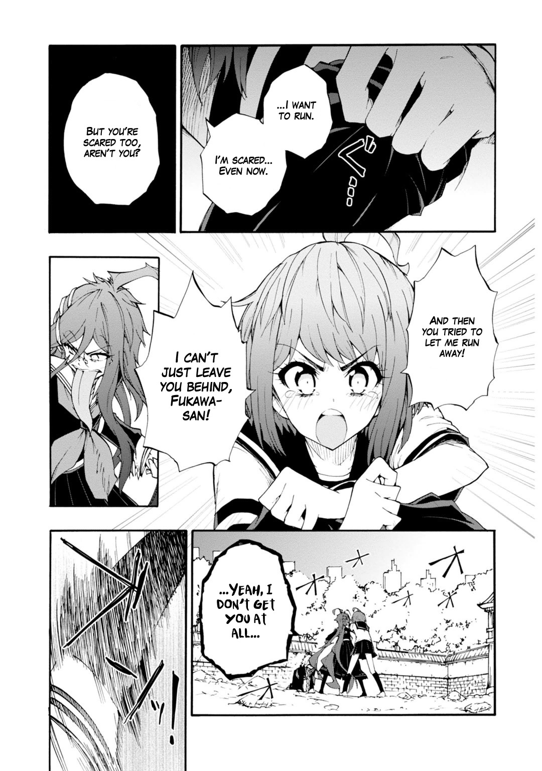 Zettai Zetsubou Shoujo - Danganronpa Another Episode - Genocider Mode Chapter 9 page 3 - Chapter 9: Town of Despair and High School Students of Hope