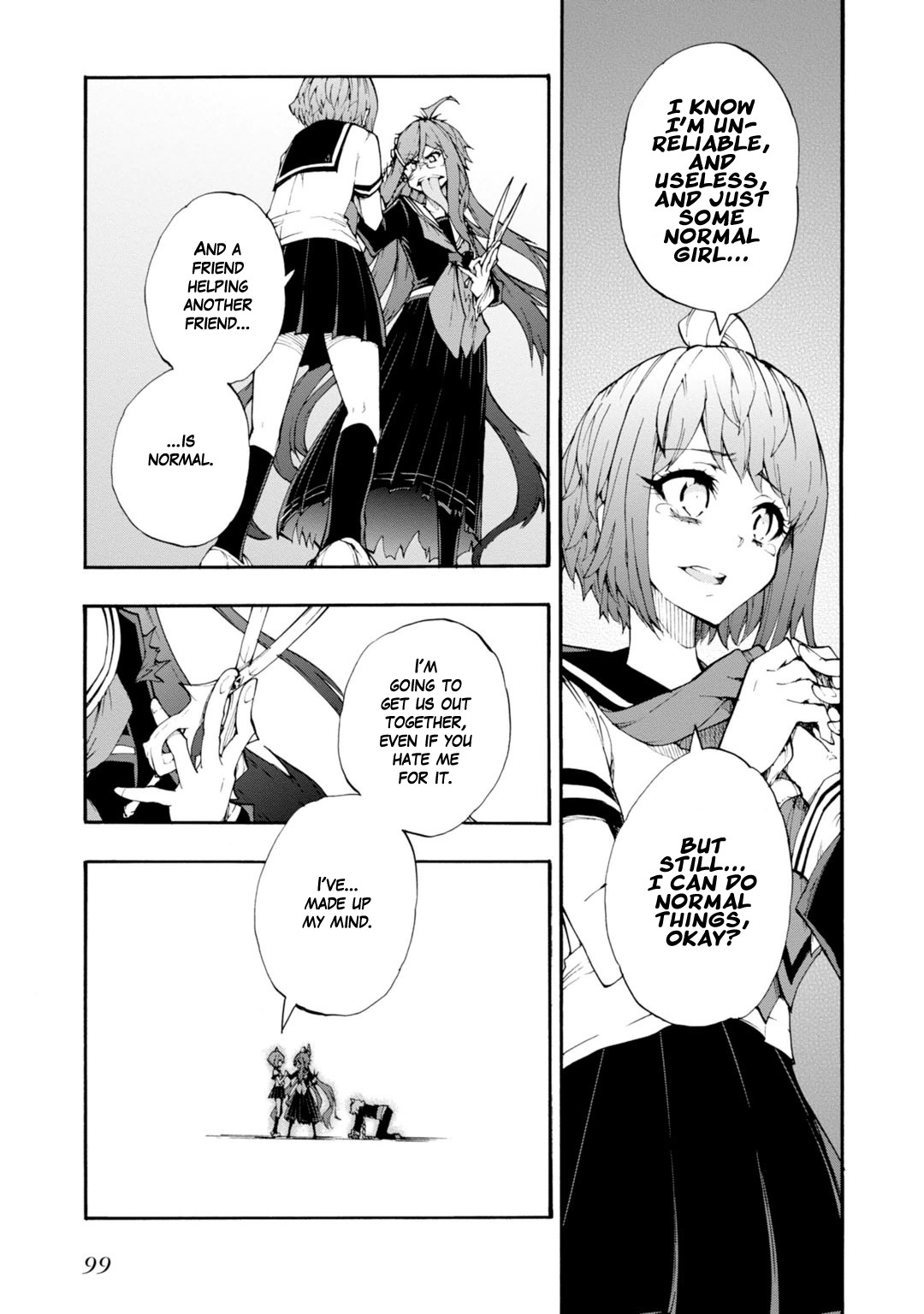 Zettai Zetsubou Shoujo - Danganronpa Another Episode - Genocider Mode Chapter 9 page 5 - Chapter 9: Town of Despair and High School Students of Hope