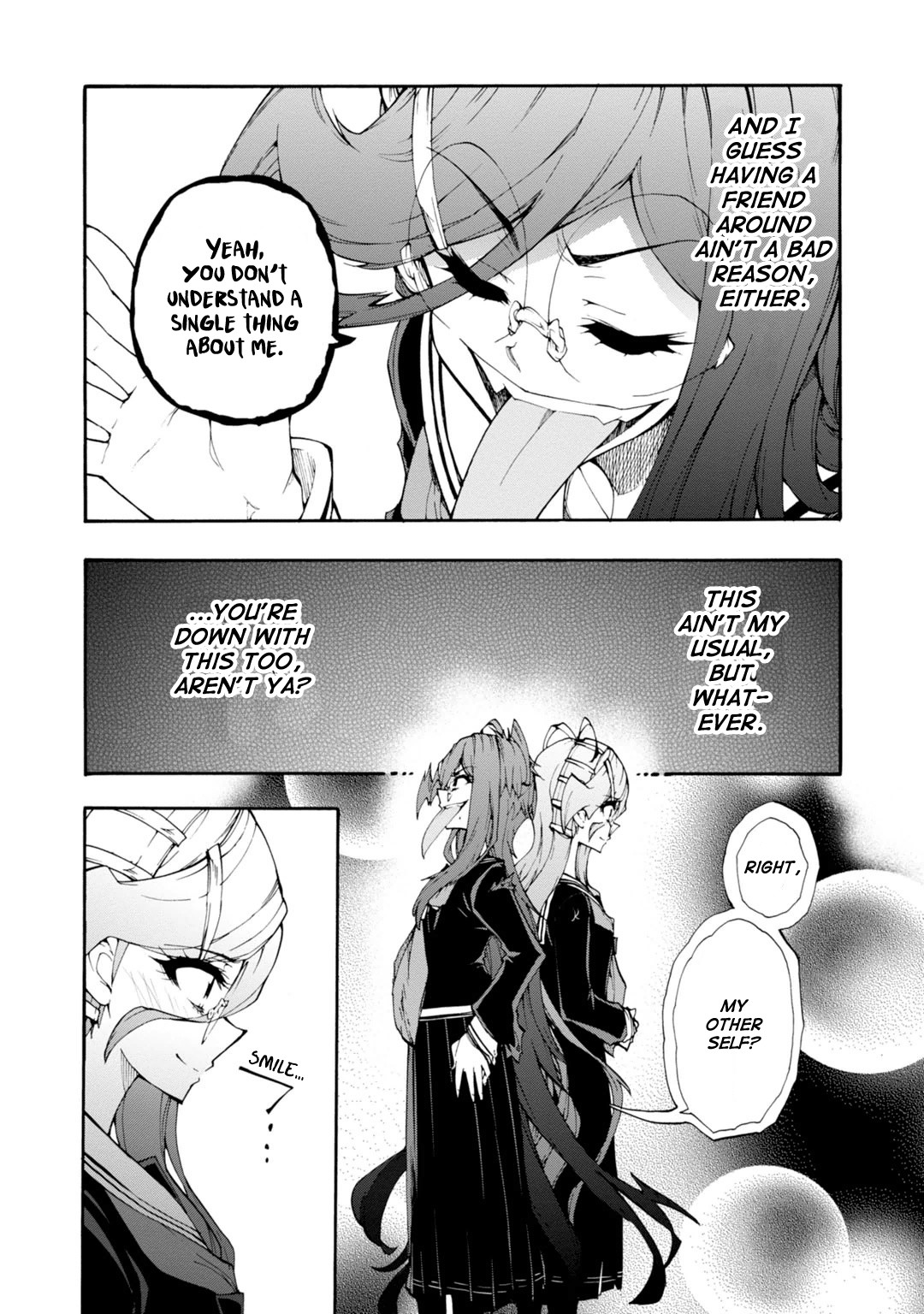 Zettai Zetsubou Shoujo - Danganronpa Another Episode - Genocider Mode Chapter 9 page 7 - Chapter 9: Town of Despair and High School Students of Hope