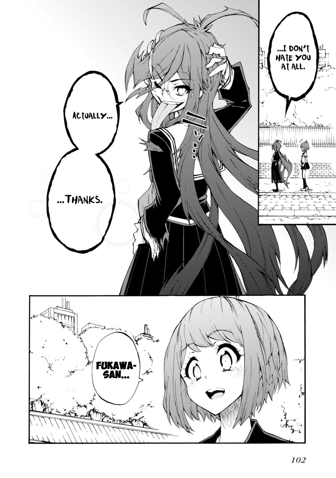 Zettai Zetsubou Shoujo - Danganronpa Another Episode - Genocider Mode Chapter 9 page 8 - Chapter 9: Town of Despair and High School Students of Hope