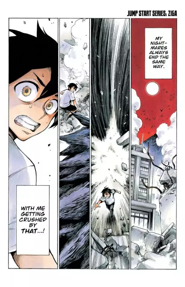 ZIGA (Rokurou Sano) Chapter 1 page 1 - Chapter 1: Nightmare ~> Reality