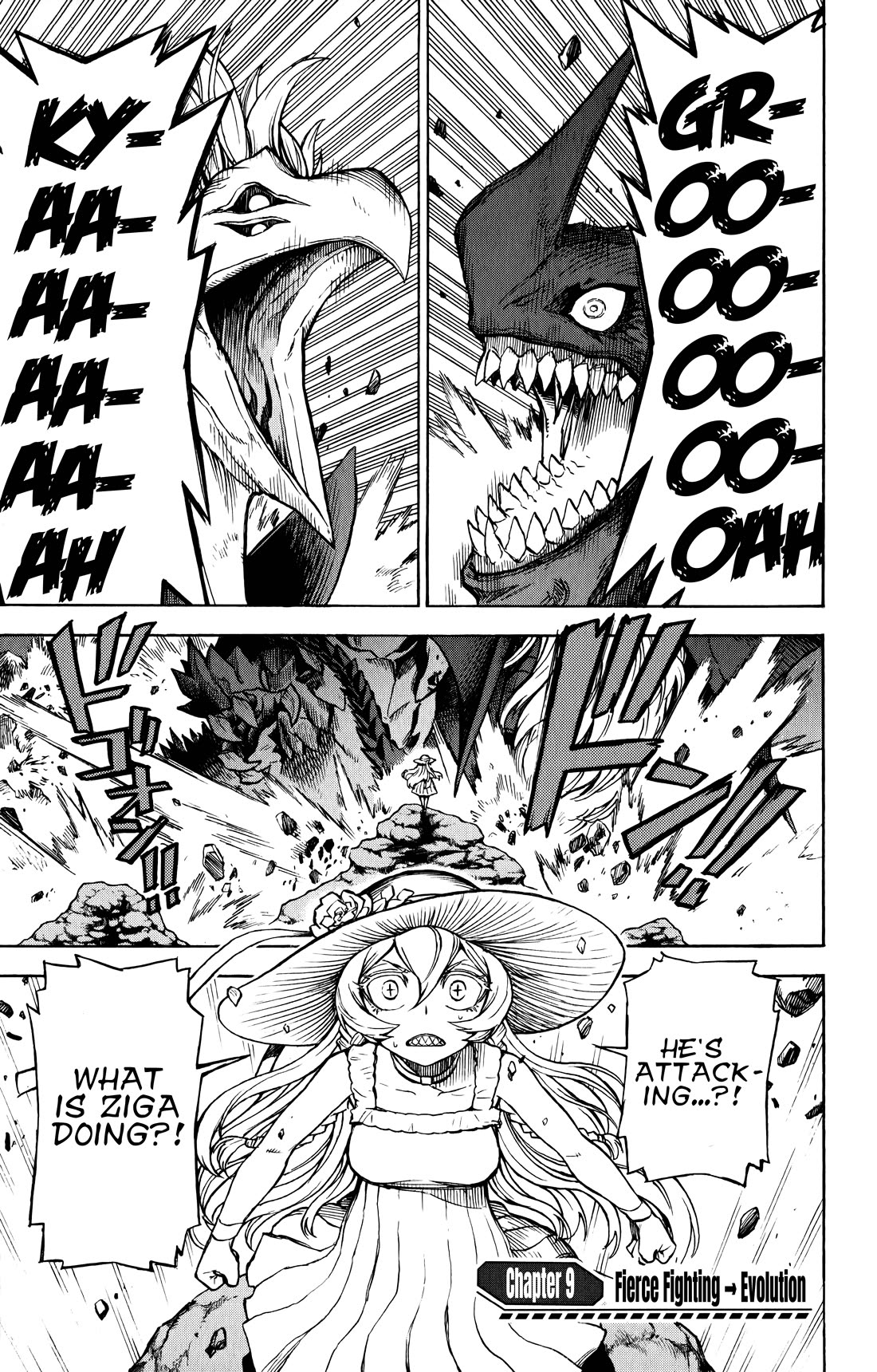 ZIGA (Rokurou Sano) Chapter 9 page 2 - Chapter 9: Fierce Fighting → Evolution