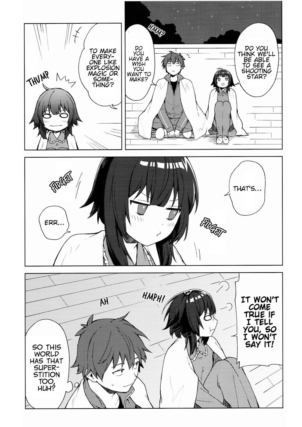 Zoku Kono Subarashii Sekai ni Bakuen wo! Chapter 12.7 page 5 - Extra - Gifting Shooting Stars upon this Sleepless Night