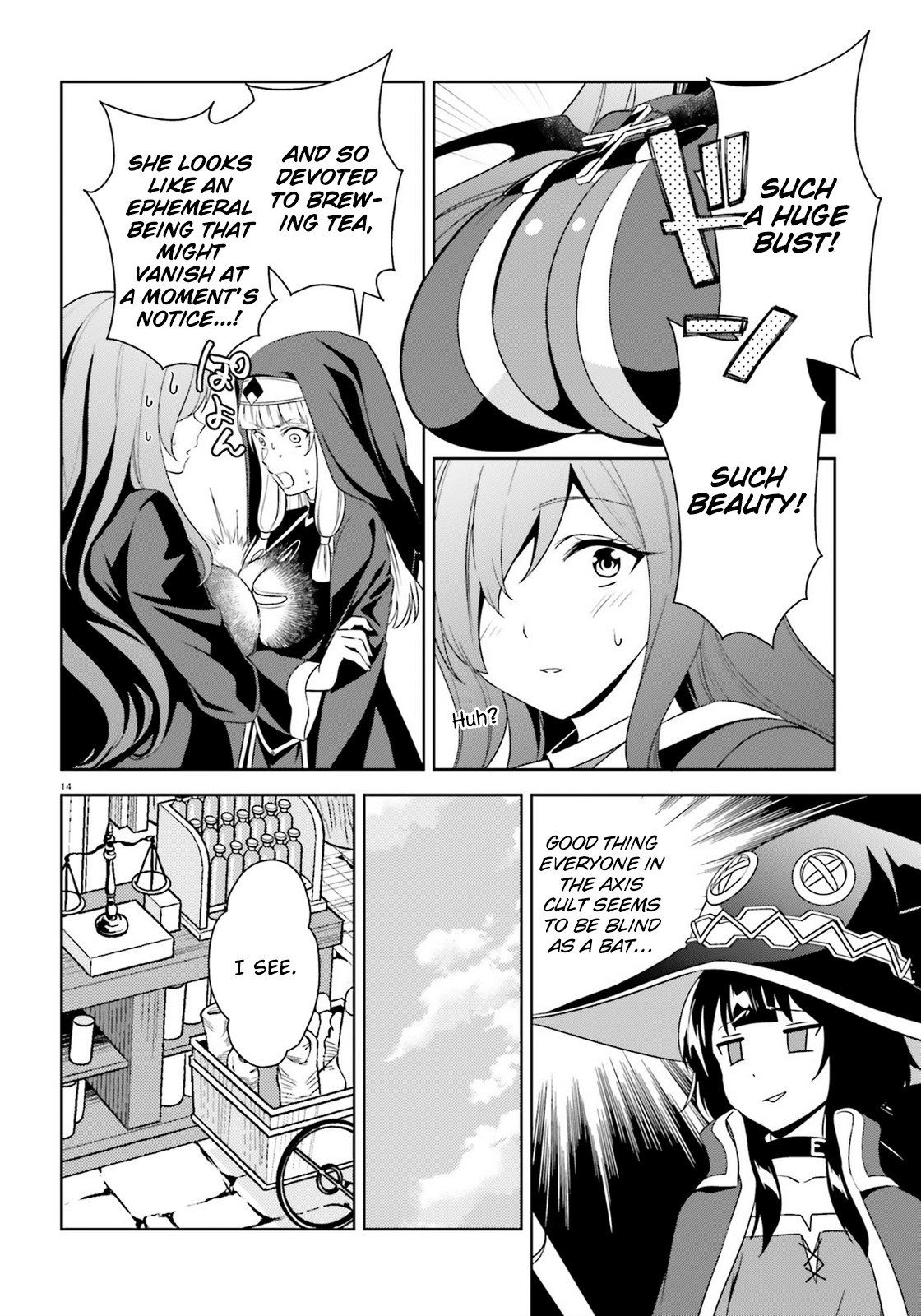 Zoku Kono Subarashii Sekai ni Bakuen wo! Chapter 17 page 14 - Chapter 17: A Visit upon this Den of Evil!