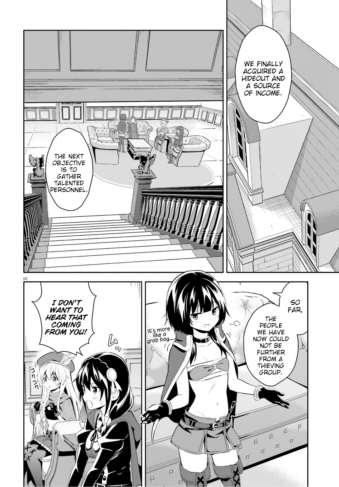 Zoku Kono Subarashii Sekai ni Bakuen wo! Chapter 5 page 2 - Chapter 5: Investigating Thieving Group!