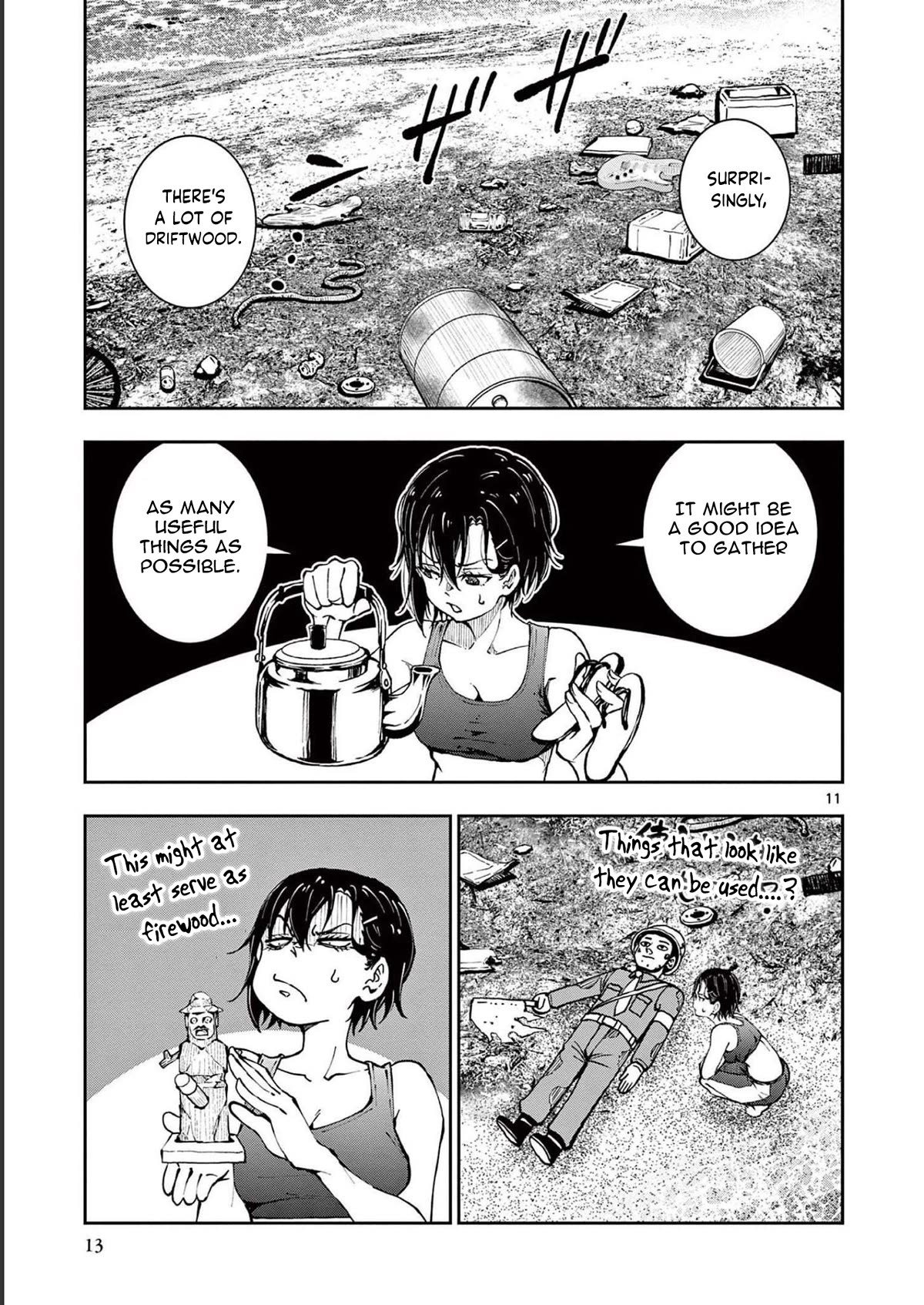 Zombie 100 ~100 Things I Want to do Before I Become a Zombie~ Chapter 43 page 11 - Chapter 43: Deserted island of the dead